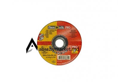 Отрезной диск по  нержавейки Flexovit 125x1,0